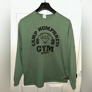 Camp Humphreys Gym Cotton Sage T-Shirt
